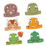 Chapeaux de fête sur le thème des dinosaures : jolies couleurs et finitions soignées, design dinosaure, pour un look adorable et irrésistible ! accessoires de fête d’anniversaire