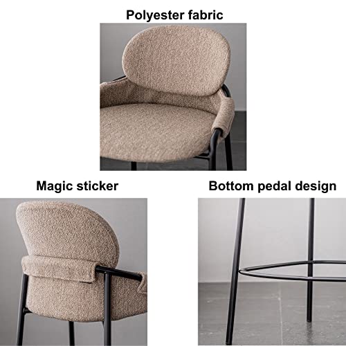 Jhkzudg Bar Stools Counter Height Set Of 2,Kitchen Island Bar Chair,Modern Kitchen Counter Bar Stools,Upholstered Fabric With Black Metal Legs,For Home Kitchen Bar,Green #TOP5