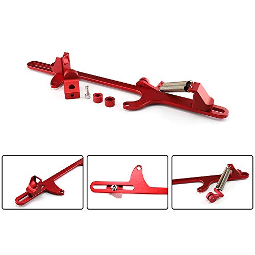 Top10 Racing Throttle Cable Bracket, Billet Aluminum Carburetor Bracket With Dual Return Springs Compatible With 4500 Series Carburetor (Red) #TOP1
