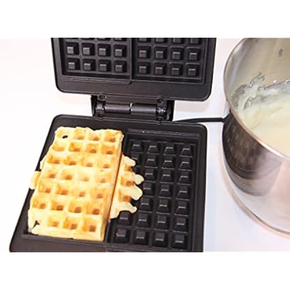 LITTLE BALANCE 8384 Speed Waffeln 1400 - Elektrischer Waffeleisen - Echte belgische Waffeln rechteckig knusprig flauschig - Leistung 1400 Watt - silber metallic – Bild 5