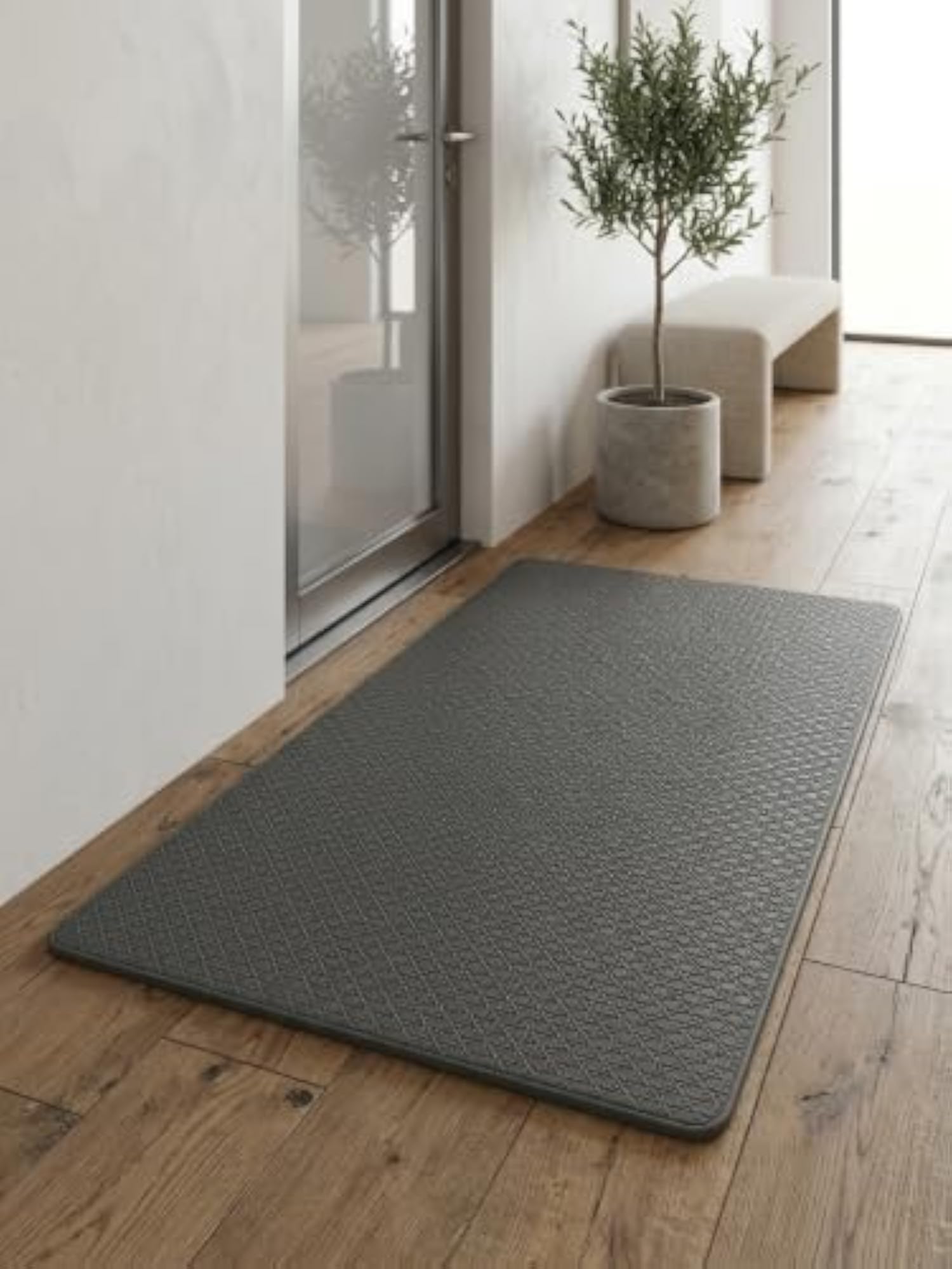 Kitchen Floor Mat 75 x 45 cm, Memory Foam Cushioned Kitchen Rug