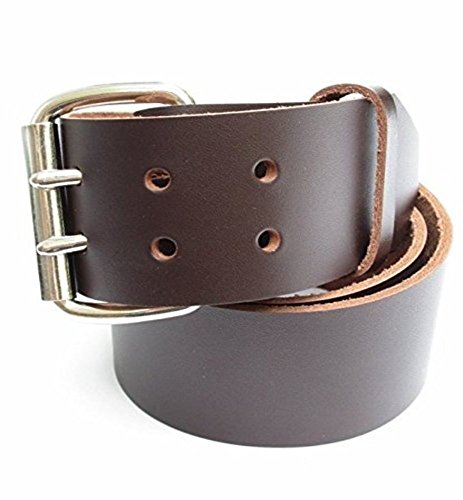 Dangerous Threads Mens Heavy Duty Dark Chocolate Brown Leather Belt 2