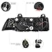 KEEKPO - For 1992-1998 BMW E36 318i 4-Door Sedan LED Halo Projector Headlights Headlamps w/Turn Signal Pair Left+Right