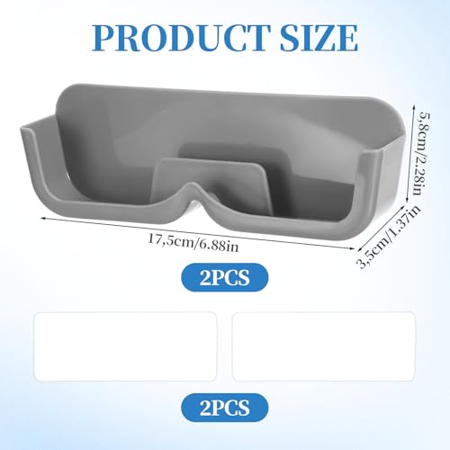 2 Stück Brillenhalter Wand Selbstklebend, Sunglass Holder Brillenaufbewahrung Auto Brillenhalter für Auto Sonnenbrillen Aufbewahrung Sonnenbrillenhalter Brillenbox Sonnenbrillen Organizer Wand Grau