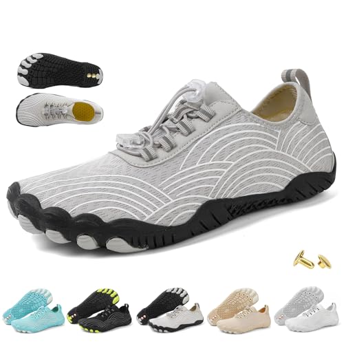 Grounding Shoes with Copper Hike Barefoot Shoes for Women Men Outdoor Soft Comfortable Wide Toe Box Minimalist Zero Drop Non-Slip Ultra-Light Trail Running Beach Water Shoe