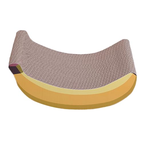 MERRYHAPY シーバナナ型 段ボール製 猫用爪とぎボード 猫のおもちゃ ペット用品 イ ー