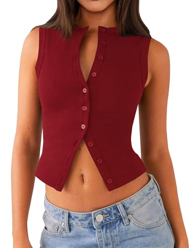 Matunana Womens Going Out Tops Summer Ribbed Tank Sexy Crop Cute Y2K...