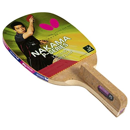 Butterfly Raquete de tênis de mesa Penhold japonês Nakama P5 | Série Nakama | Excelente controle com velocidade e giro confiáveis | Recomendado para jogadores de nível iniciante, vermelho