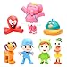 BESTZY Mini Pocoyo Figures Set Pocoyo Cake Topper Compleanno Decorazioni Figure Cartoni Animati Decorazioni per Bambini Compleanno Shower Party 7PCS