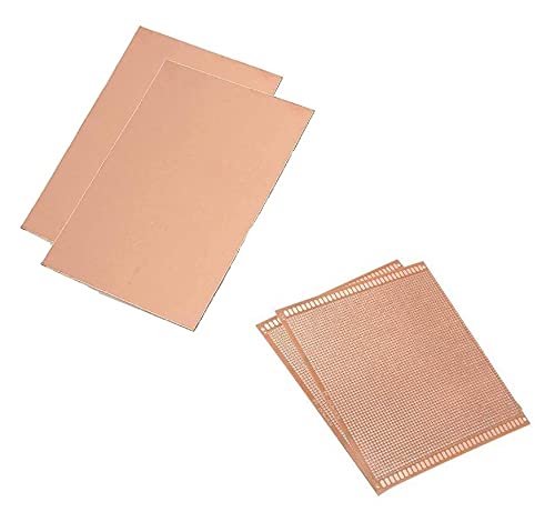 AVS COMPONENTS Zero Dot Pcb Bord And Single Side Copper Clad Laminate Circuit Board Combo electronic project 6 Inch x 4 Inch (B09HSG4NW2) Amazon Price History, Amazon Price Tracker