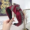kalyn 3Pcs Fashion Rhinestone Diamond Headbands,satin knot headbands Hair Bands Glitter Hairband for Women Girls Hair Accessories (blue,red,green), Small #2