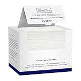 SilkenVive Disposable Face Towel XL (50 Count, 25x30cm) – Ultra Soft Lint-Free Facial Towels for Women Cleansing, Makeup Remover Dry Wipes, Travel Essentials, Bathroom & Guest Room Beauty Products