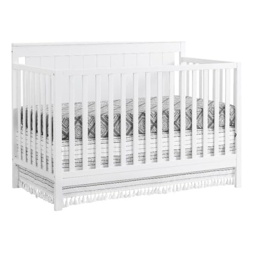 Pemberly Row 4-in-1 Convertible Crib, Solid Wood, Snow White