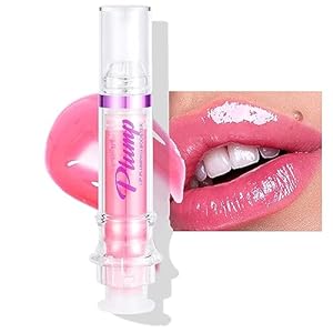 Lip Plumper 6 Colors Moisturizing Glossy Plumping Lip Gloss Long Lasting Hydrating Natural Lip Plumper for Women Girls (Color 05)