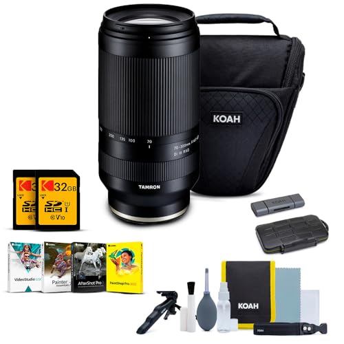 Tamron 70-300mm F/4.5-6.3 Di III RXD (Z-Mount) Bundle with Software Suite, Camera Case and Accessory kit, and 2-in-1 SD Card Reader and Carrying Case (6 Items)