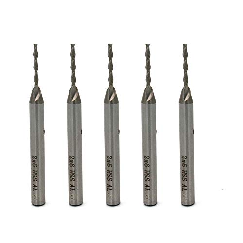 Rannb End Mill Cutter Drill Bit Cutting Tool 2 Flutes 2mm/0.08