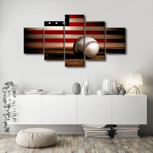 Poster Baseball USA Cadre 100x50cm Salon Bureau Moderne