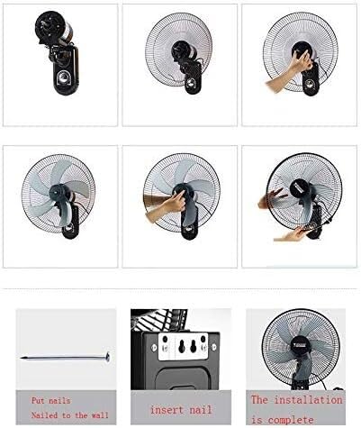 Ventilateur mural à 3 vitesses avec angle réglable pour bureau et maison