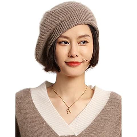 Ailaile Cashmere Berets Hats Women Winter Warm Cover