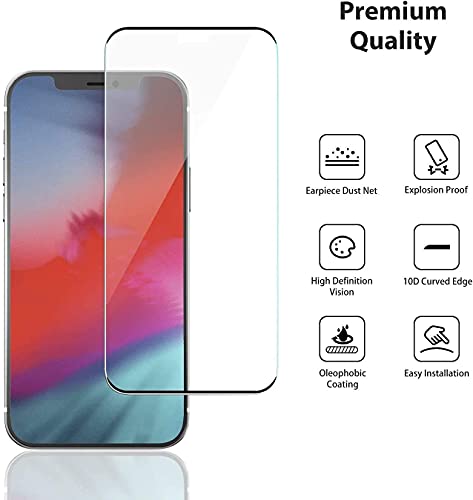 Image of STP FEEL [2 Pack Military Grade Premium Tempered Glass For iPhone 13 / iPhone 13 Pro (6.1 Inch) Edge to Edge Super Tough 9H Hardness Screen Protector Guard with Easy Installation Kit