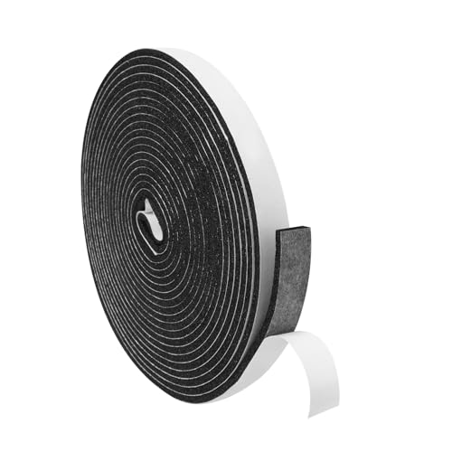Image of DGSL Foam Weather Stripping, 1 /2 inch x1 /8 inch, 16.5Ft Door Window Seal Tape | Self Adhesive Weatherstrip AC Foam Tape for Window Gaps, Door Frame, Soundproof Insulation