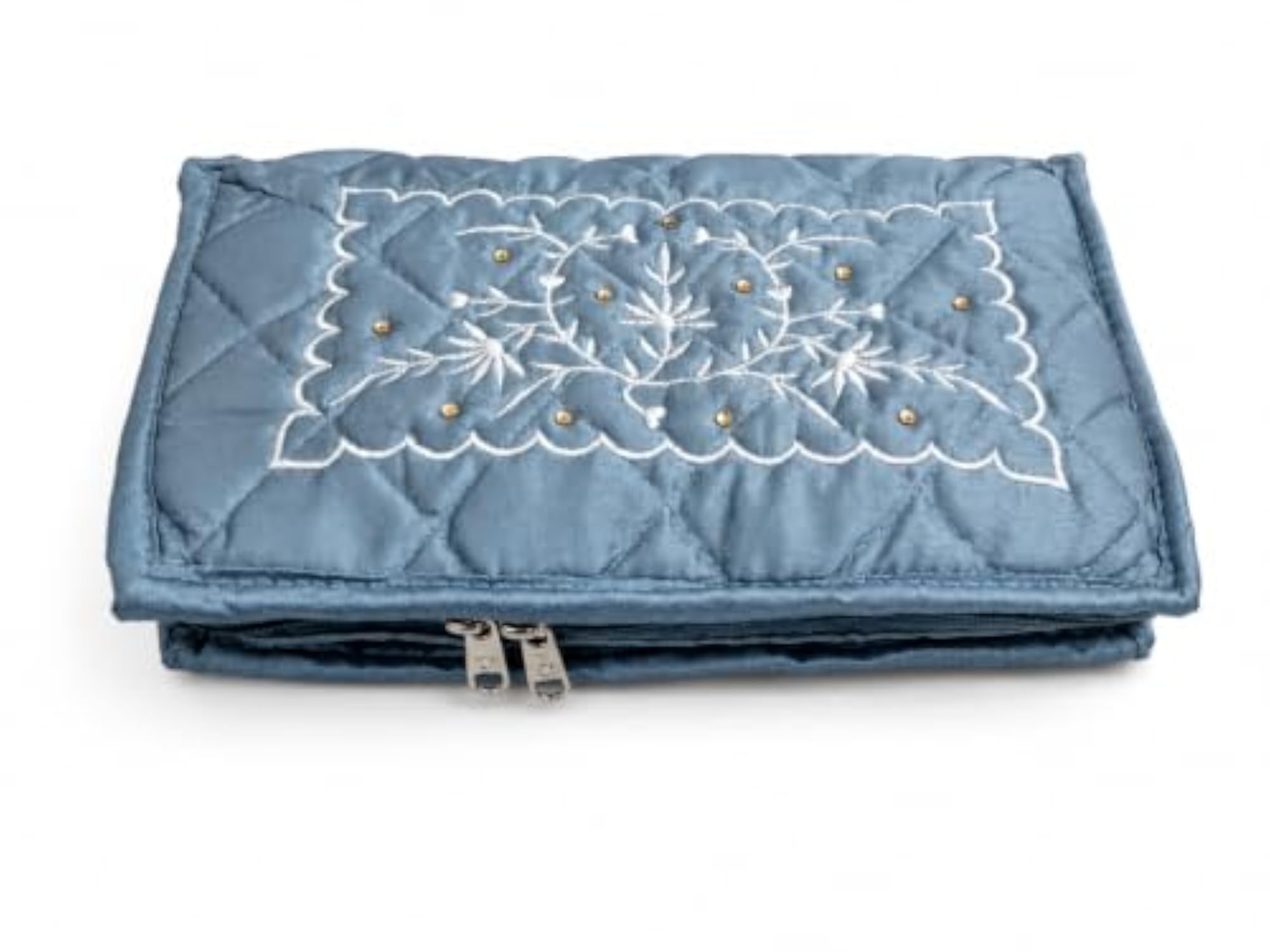 Elegant Jewelry Organizer Box, Premium Quilted Travel Case