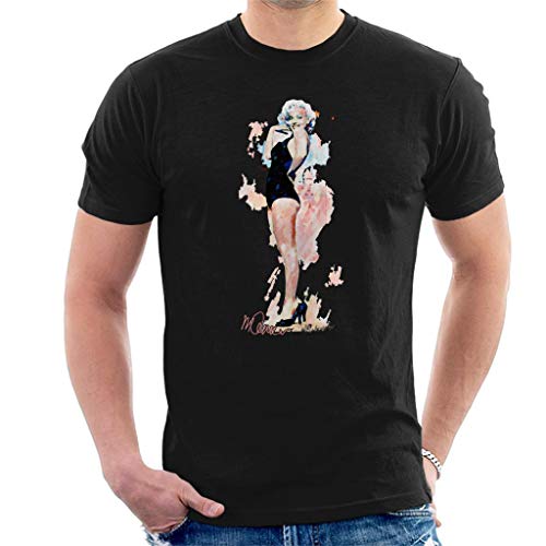 Maglietta da uomo VINTRO modello Marilyn Monroe Ritratto originale di Sidney Maurer stampata professionalmente Nero L