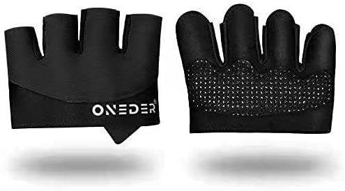 Miniatura 2 de JINGCHUAN Guantes de entrenamiento con agarre para mujereshombres, guantes de gimnasio acolchados de 0.118 pulgadas para levantamiento de pesas,