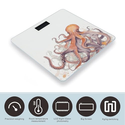 Báscula Digital de Baño Octopus Tentacles con Pantalla LCD miniatura 3