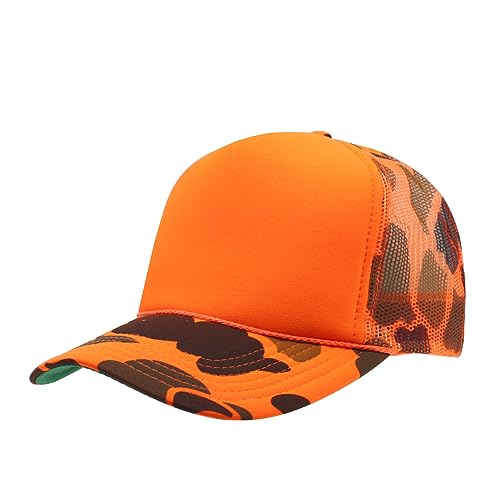 Image of The Vintage Year High Crown Foam Mesh Camouflage Trucker Hat Baseball Cap