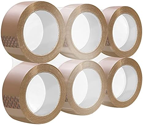 Packing Tape/Parcel Tape - Low Noise 6 Pack Rolls of Heavy Duty Brown Tape 48mm x 66m for Parcels, iSOUL Packaging and Boxes, Strong, Secure and Sticky Seal | Brown Parcel Tape