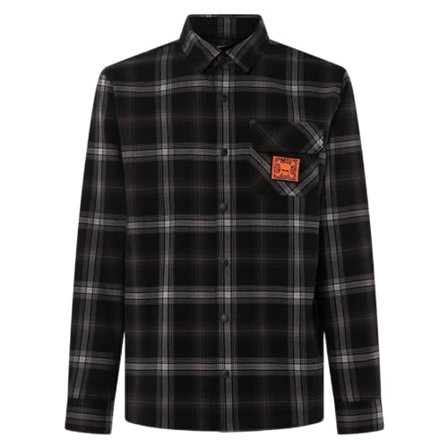 Image of Oakley Men's Team Collection Skull Flannel Shirt