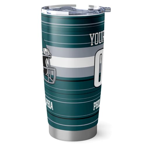 Image of Philadelphia Tumbler 20oz Travel Mug Gifts Custom Name Number