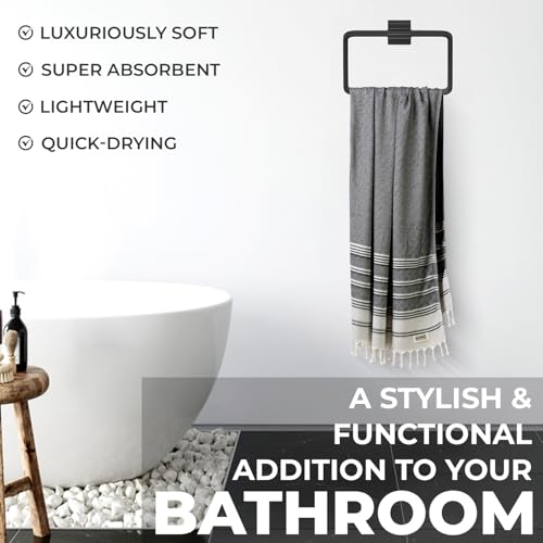 DEMMEX Organic Turkish Cotton Beach Bath Hammam Towel – Quick-Dry, Lightweight, Sand-Free Beach Towel & Blanket – Luxury Bathroom & Hammam Towel Peshtemal, OEKO-TEX Certified, 180x90cm, Olive Green