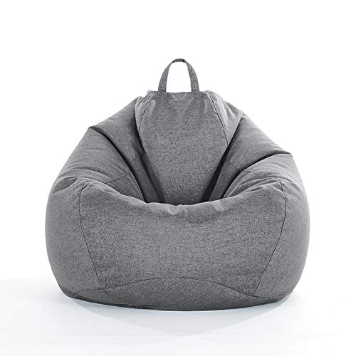 Listado de Puffs pera del mes. 44 PRIOKNIKO Puffs Pera Sofá Perezoso Bolsa De Frijol Tatami Mat Solo Muebles De Sala De Estar Bolsa De Frijol Salón Sofá Silla Sin Forro M:75 * 95Cm Gris Claro (Sin Relleno)