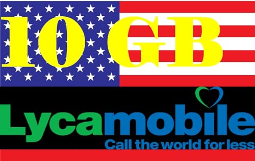 Lycamobile USA Förbetalt SIM - 6 GB 4G LTE, Obegränsade Samtal