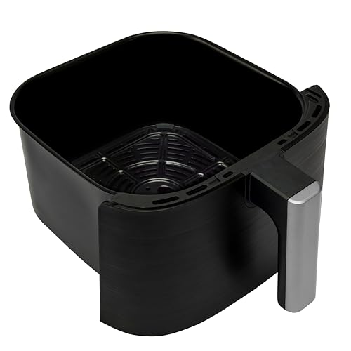 Russell Hobbs cesto de repuesto para freidora de aire, para freidora sin aceite SatisFry de 5.5 l, 27621-56, apto para lavavajillas, recambio, accesorios, negro/plata N700886