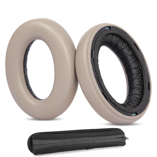Coussinets et bandeau pour Sennheiser Momentum 4 Wireless en mousse et cuir marron