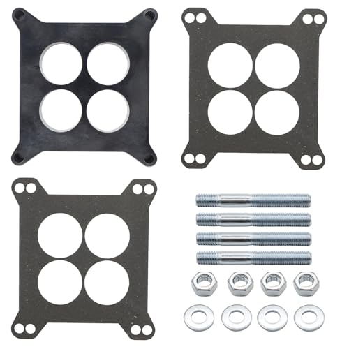 1 Tall Ported Phenolic Carburetor Spacer 4 Hole Compatible for SB 4150/4160 4bbl. SBC BBC Carb