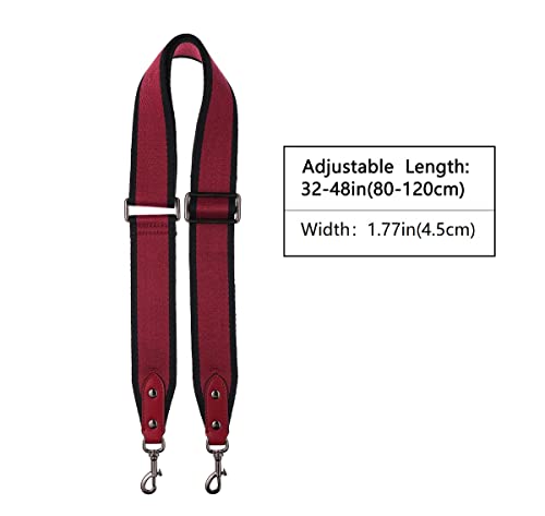 Image of jiesinlov Bag Strap Replacement Crossbody Wide Shoulder Straps Adjustable for TOTE,Messenger Bags and Handbags (Red-S1)