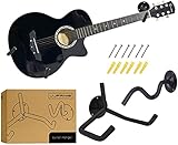 Seguro, ahorra espacio forma para sostener y mostrar su guitarra.