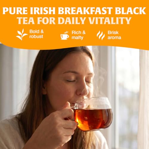 Image of HANDPICK Irish Breakfast Teabags(100 Count) Caffeinated Bold Black Teabags