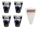 Cyclemax Four Pack compatible with Suzuki Oil Filter 16510-07J00 Contains Four Filters and a Funnel