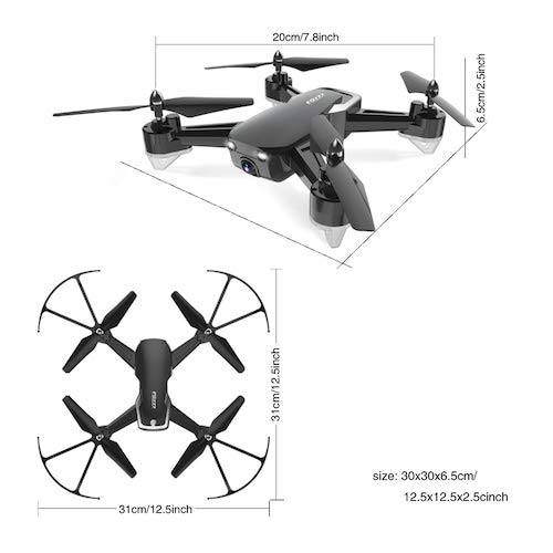 HaiMa Fq40 2.4Ghz Wifi Fpv Rc Drone Elicottero Quadcopter Con Fotocamera Hd 720P - Nero Con Fotocamera 720P