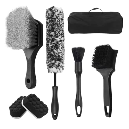 Kit brosses pour jantes auto et camping-car pour le nettoyage de printemps au garage