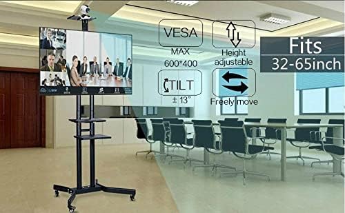 Yaheetech Mobile TV Stand in an office conference room setting