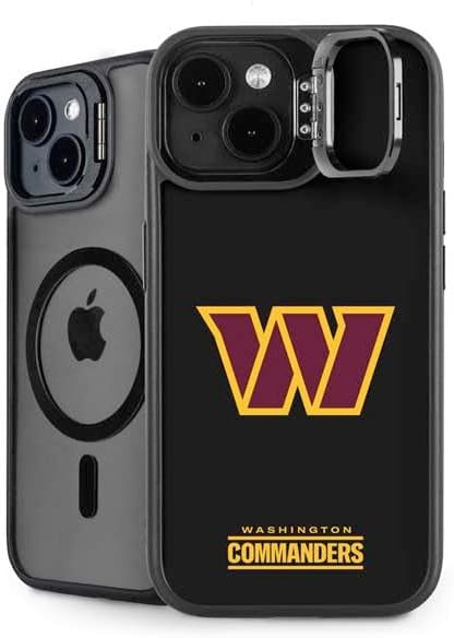 Skinit Kickstand Phone Case Compatible with iPhone 13 - Officially Licensed NFL Washington Commanders Black Background Design