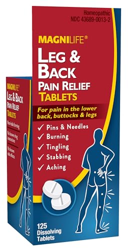 MagniLife Leg & Back Pain Relief, Fast-Acting Pain Relief, Naturally Soothe Burning, Tingling and Stabbing Pains, Symptomatic or Preventative, 125 Quick-Dissolve Tablets - Thumbnail 5