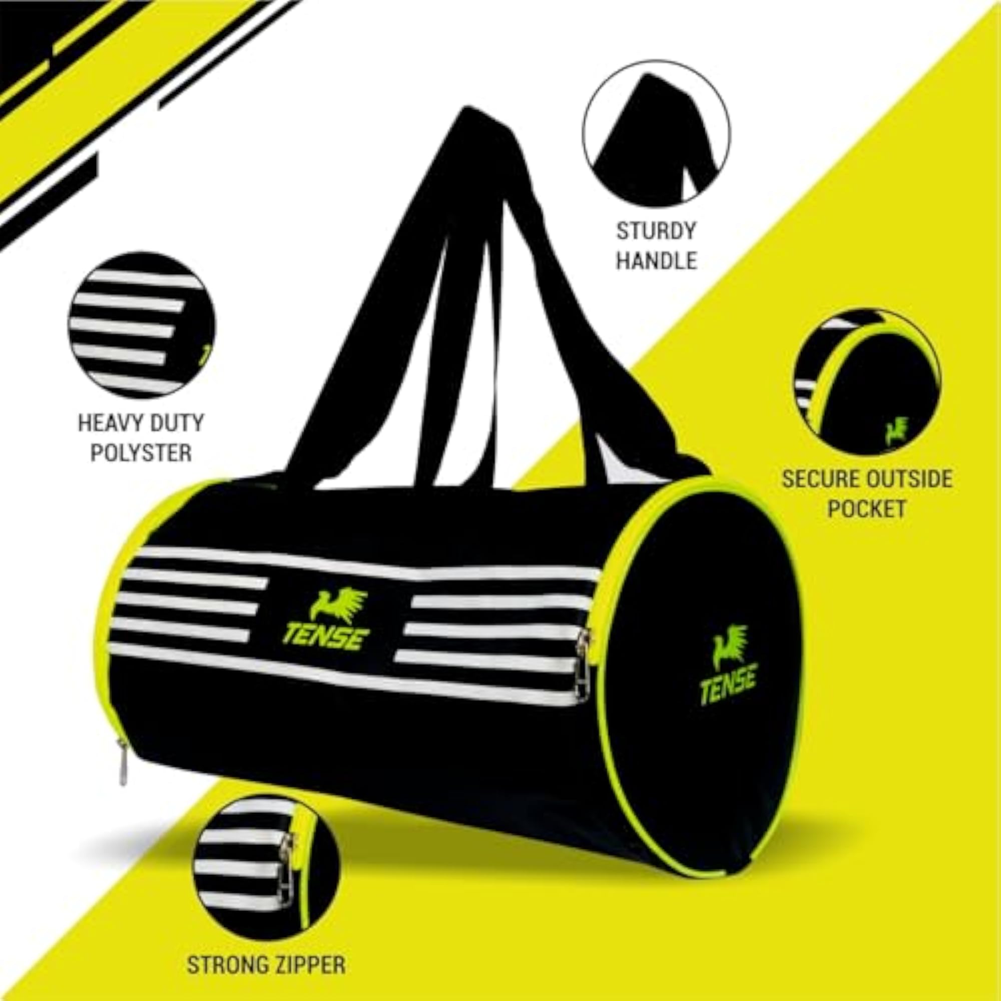 Basic Duffle Polyester Bag, Adjustable Shoulder Bag