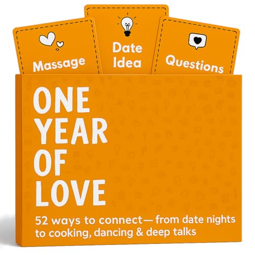 Product Image of the C + C FÜR PAARE One Year of Love Box – 52 Romantic Ideas, Questions & Activities for Couples as Gift for Anniversary, Valentine's Day to Reconnect and Strengthen Your Relationship